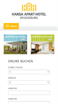Mobile Screenshot of hansa-apart-hotel.de